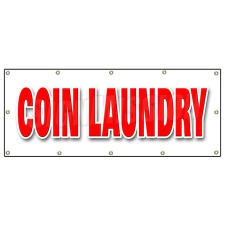 Signmission COIN LAUNDRY BANNER SIGN wash fold washing machines dry cleaning B-120 Coin Laundry